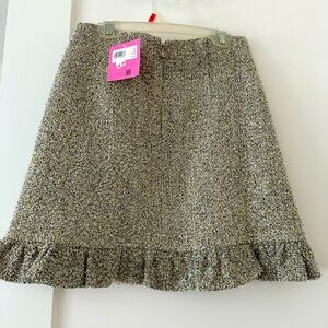 Metallic tweed skirt